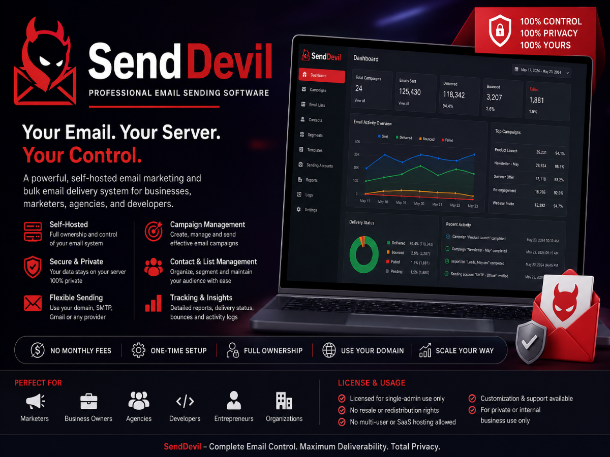 SendDevil – Professional Email Sending
