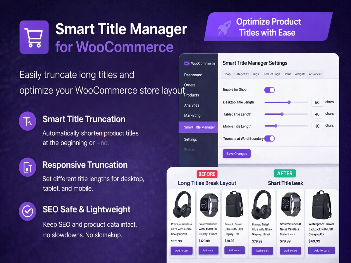 Smart Title Manager for WooCommerce